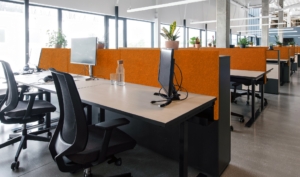 Interiorismo sostenible con fieltro de lana Textil Olius.